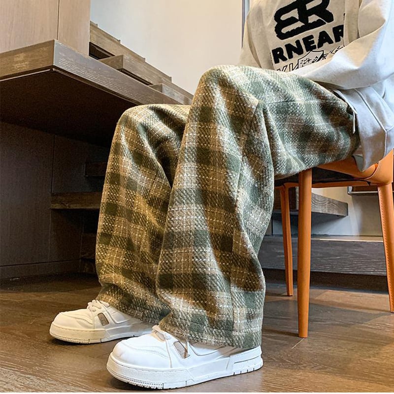 [CEXU Series]★Casual Pants★ Size M~9L 4color Bottoms Pants Unisex Men's Plaid Pattern Large Size