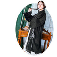 Load image into Gallery viewer, [Kokaisha---Hoshiyado Series] ★China style coat★ Rasha coat long coat embroidery original black black
