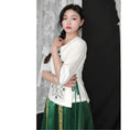 Load image into Gallery viewer, [Chinese Prince Series] ★Chinese style setup★ Tops + Skirt Cute 2-piece set Green Green Retro
