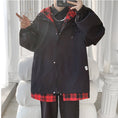 Load image into Gallery viewer, [Tetsusho Series]★Jacket★ 4color Outerwear Unisex Men's Faux Layered Plaid Pattern Large Size
