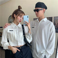 Load image into Gallery viewer, [Clothing SYJ Series] Shirt, Mini Length, Couple Clothes, Cheap, Cute, Long Sleeve, Plain, One Size Fits Most, White
