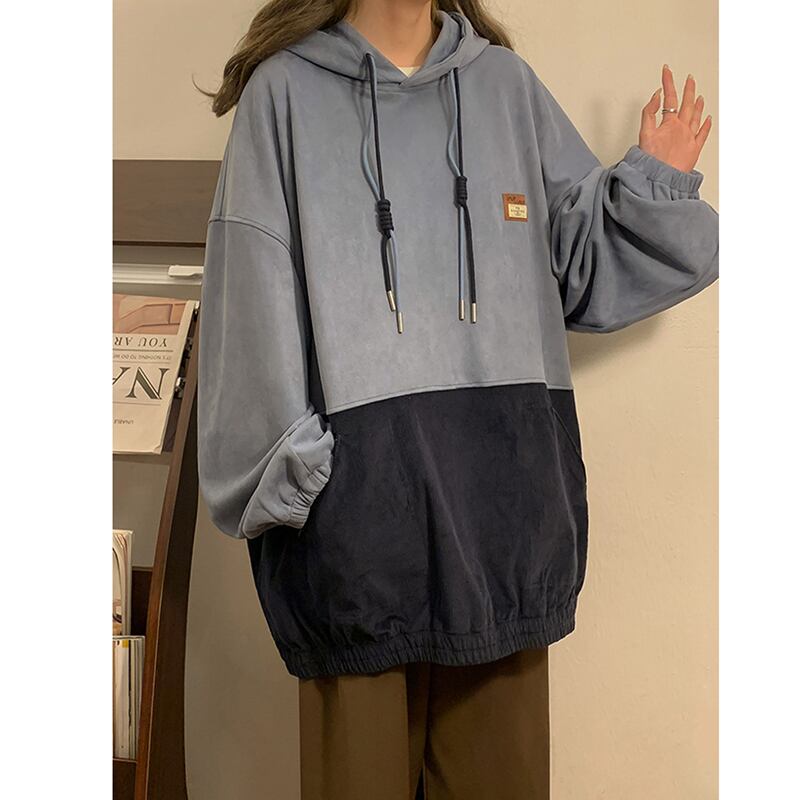 [CHAOMEICHEN Series]★Parker★ 3color Tops Suede Color Scheme Unisex Men's Gray Blue Apricot