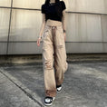 Load image into Gallery viewer, [SUFEI Series]★Denim Pants★ Trousers Bottoms Casual Distressed Unisex Brown Fashion
