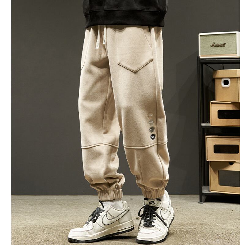 [Szon Series] ★Casual Pants★ 2color Regular type Fleece lining type Bottoms Unisex Men's Dark Gray Light Brown