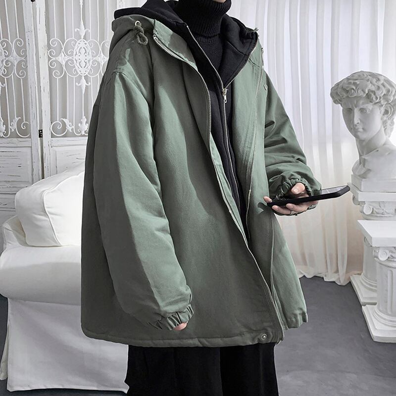 [Leonbinno Series] ★Winter Coat★ 3color Thick Warm Unisex Men's Cold Protection Faux Layered Fashion