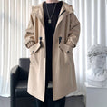 Load image into Gallery viewer, [Kaei Series] ★Trench coat★ 3colors Black, green or light brown, cotton insert type available, hooded, hat included
