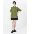 Load image into Gallery viewer, [WEIWU Series]★Shirt★ Tops Designed Women's Short Sleeve Fashion SML Green Green
