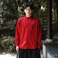 Load image into Gallery viewer, [JUNYI Series]★Chinese-style shirt★7 sizes to choose from, 3 colors, Chinese-style tops, Chinese buttons, long-sleeved shirts, improves your temperament, Chinese clothes, black, red, blue
