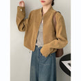 Load image into Gallery viewer, [Togawa Series] ★Outer★ 2color Jacket Short Length Simple Easy to Match Brown Navy ML
