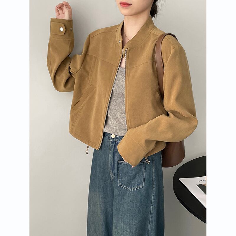 [Togawa Series] ★Outer★ 2color Jacket Short Length Simple Easy to Match Brown Navy ML