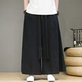 Load image into Gallery viewer, [JUNYI Series]★China Style Pants★ 3color Gaucho Pants Plain Unisex Men's Black White Large Size
