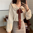 Load image into Gallery viewer, [Lack of Moe Series]★Shirt★ Ribbon Tops Long Sleeve Shirt Women's Stylish Commuting Date Cute
