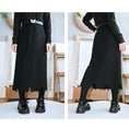 Load image into Gallery viewer, [Old Monster --- Ruined Roman Series] ★Knit skirt★ Bottoms, slimming, elastic waist, black, black, easy to match
