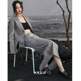 Load image into Gallery viewer, [Daiseiryusu Series] ★China style skirt★ Bottoms, slimming fashion, commuting, dating, photography, slit, gray
