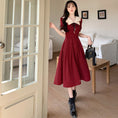 Load image into Gallery viewer, [Dong Xiaojie Series] ★One Piece★ 3color Large size Improves temperament Brown Black Red Date Commuting
