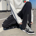 Load image into Gallery viewer, [GUYAN Series] ★Casual Pants★ 2color Bottoms Unisex Men's Plaid Pattern Black Gray
