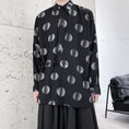 Load image into Gallery viewer, [Illustrated series] ★Chinese style shirt★ Tops Dot pattern Black Black Chinese clothes Easy to match ML XL
