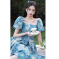 Load image into Gallery viewer, [MILA Series] ★Party Dress★ One Piece Oil Painting Style Coming of Age Ceremony Photography Wedding Blue Blue 7 Sizes
