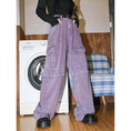 Load image into Gallery viewer, [Kokaisha --- Purple light radio series]★Casual pants★Bottoms Pants Easy to match Original Purple
