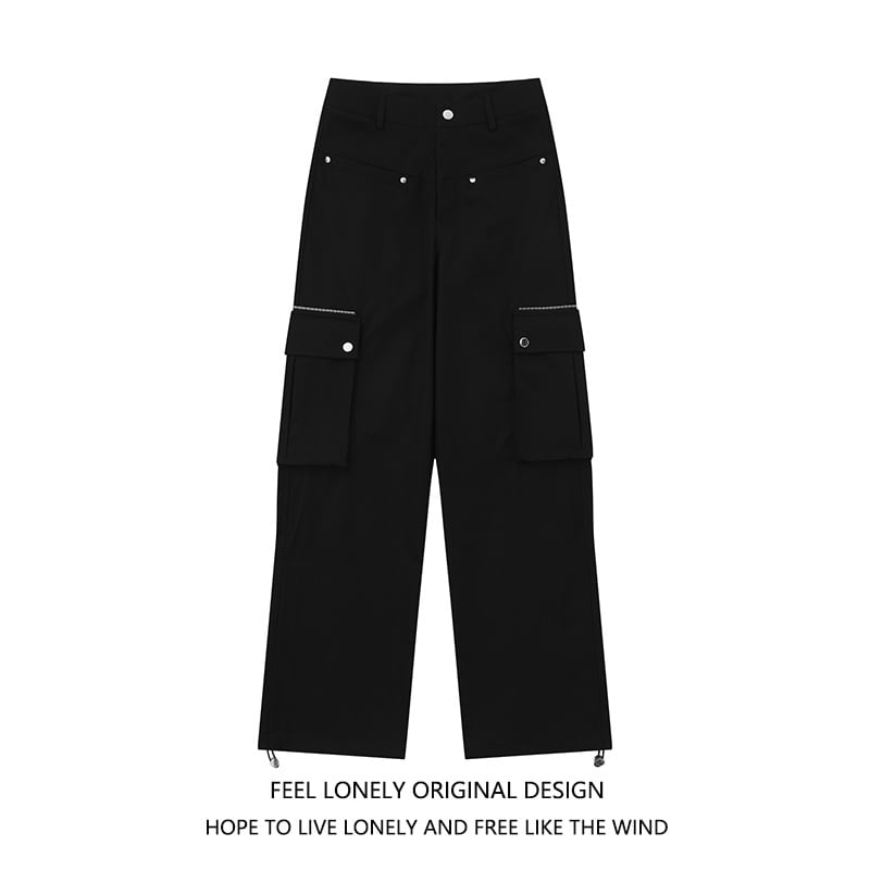 [Feel lonely series] ★Casual pants★ 2color bottoms pants unisex men's unique cool