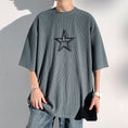 Load image into Gallery viewer, [BIGEMAN Series]★T-shirt★ Tops 3color Unisex Men's Large Size Simple Short Sleeve Star
