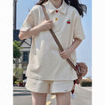 Load image into Gallery viewer, [LICAINI series]★Setup★ POLO neck + shorts 2-piece set top and bottom set cherry cute
