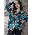 Load image into Gallery viewer, [YOUZI Series]★Shirt★ Tops, oil painting style, floral pattern, loose, retro, commuting, dating, ladies, unique, cute
