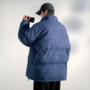 [DUFENG Series] ★Cotton coat★ 3color outer winter coat unisex men's large size green black blue