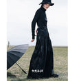 Load image into Gallery viewer, [Big Blue Dragon Series] ★China style gaucho pants★ Gaucho bottoms switching print slimming black black
