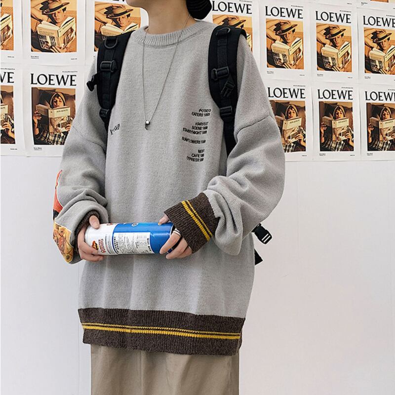 [Meiriyo Series] ★Sweater★ 3color Knit Tops Unisex Men's Beige Black Gray