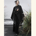 Load image into Gallery viewer, [Da Qinglong Shu Series] ★China style outerwear★ Cloak coat Rasha embroidery Chinese clothing Black Black Irregular
