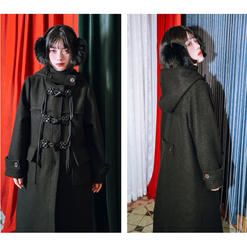 [Kokaisha---Shizuki Series] ★China style coat★ Lasha Quilted Thick Warm Winter Clothes Long Coat