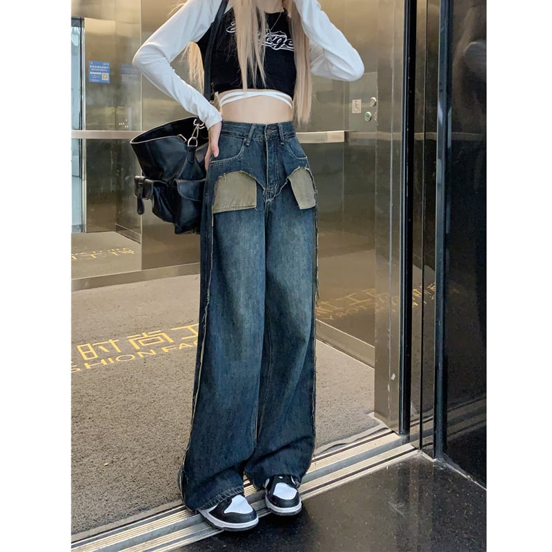 [KEKELI Series]★Denim Pants★ Trousers Bottoms Fashion Ladies Stylish Slimming