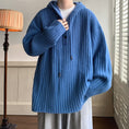 Load image into Gallery viewer, [Emeisa Series] ★Sweater★ 3color Knit Tops Unisex Men's Hooded Vertical Striped Casual
