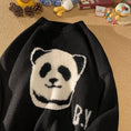 Load image into Gallery viewer, [Emeisa Series]★Sweater★ 3color Knit Tops Unisex Men's Panda Cute New Year Black Red
