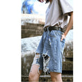 Load image into Gallery viewer, [Kokaisha---Renketsu Rules Series]★China style trousers★Shorts, half-length, denim, fashion, blue, blue
