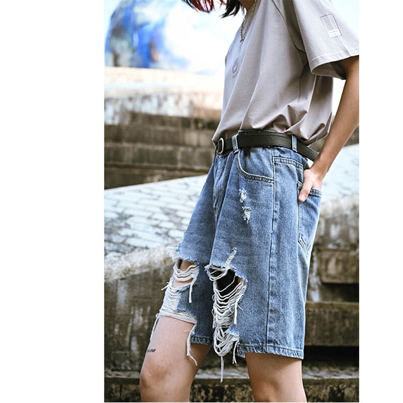 [Kokaisha---Renketsu Rules Series]★China style trousers★Shorts, half-length, denim, fashion, blue, blue