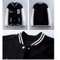 Load image into Gallery viewer, [ZISU0 series] ★Outer★ Stadium jacket fashion ladies black black color scheme alphabet
