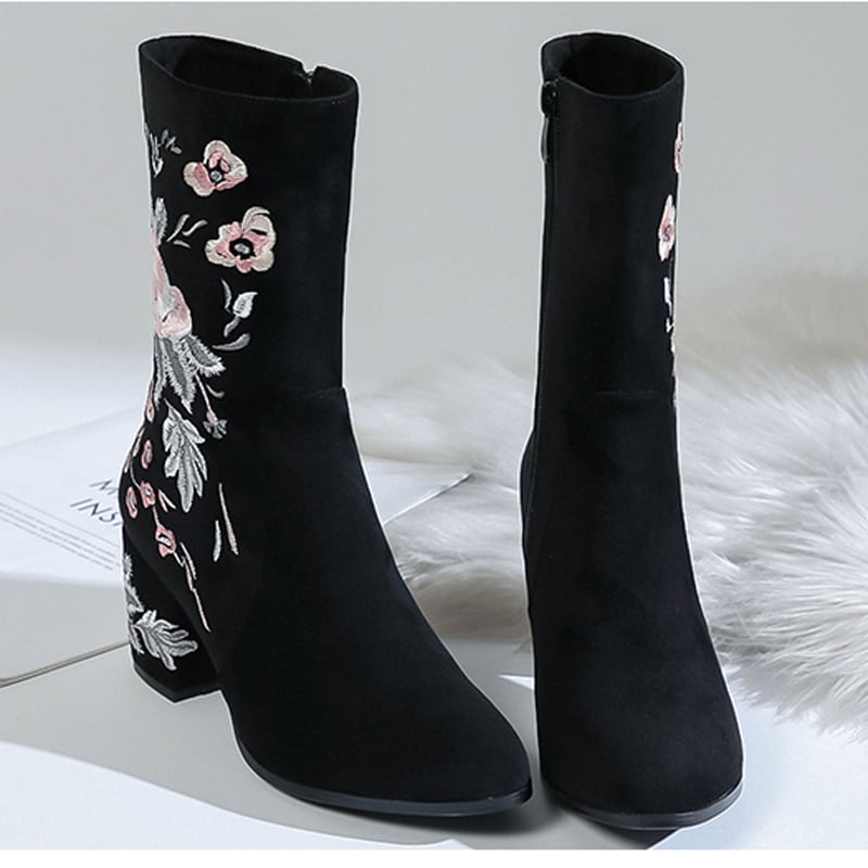 [Tenshi Series]★China boots★ Ethnic style Size 34-40 Embroidered Chinese clothes Chinese dress Autumn/Winter Good temperament