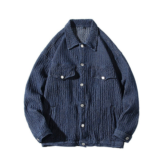 [LIEQU series] ★Jacket★ 2color outerwear unisex men's large size black blue spring clothes denim