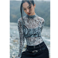 Load image into Gallery viewer, [Daiseiryusu Series]★China style T-shirt★ Tops, print, text pattern, sheer, sexy, thin
