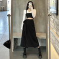 Load image into Gallery viewer, [Modern People Series]★Culotte Skirt★ Fake Layered Harajuku Style Plain Black Black SM Fashion
