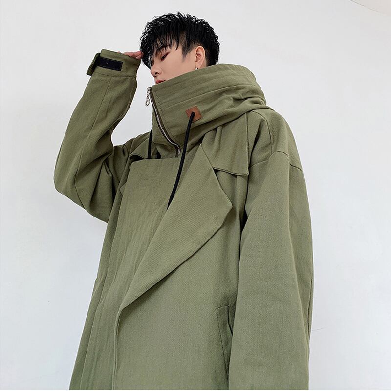 [Coolman Series]★Outerwear★ 2color Unisex Men's Casual Loose Green Black Green Black