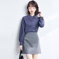 Load image into Gallery viewer, [AISHUMA Series]★Shirt★ Tops Ladies Corduroy Temperament Enhancement Spring Autumn Blue Blue
