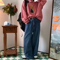 Load image into Gallery viewer, [C2 Studios Series]★Denim Pants★ 2color Pants Bottoms Casual Blue Black Retro
