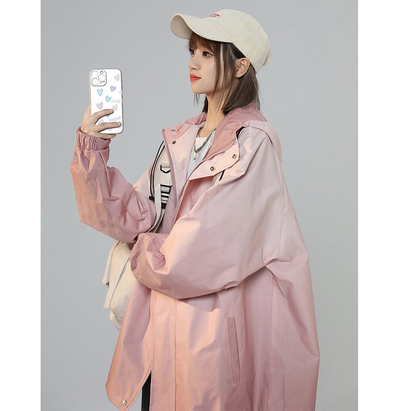 [Fujiman Series] ★Jacket★ 2color outerwear unisex men's gray pink tie-dye casual