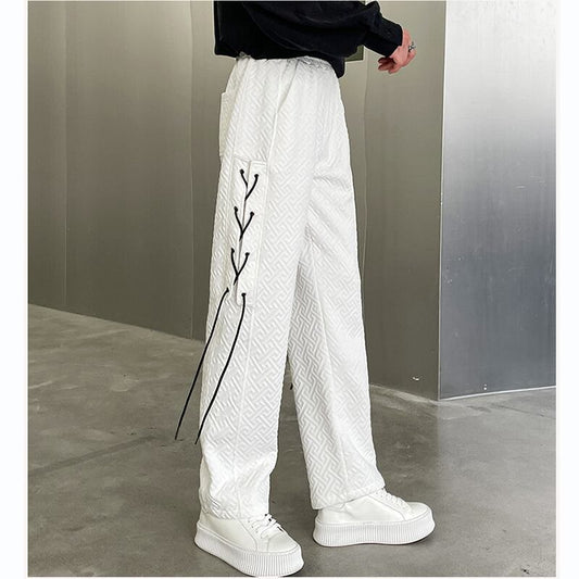 [WENYI Series]★Casual Pants★ 2color Bottoms Pants Unisex Men's Black White