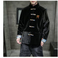 Load image into Gallery viewer, [Small trouble series] ★China style outerwear★ 2color black or red velvet embroidery jacket unisex large size
