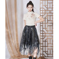 Load image into Gallery viewer, [Kyoto series]★China style skirt★ 2color bottoms chiffon irregular cute easy to match white black
