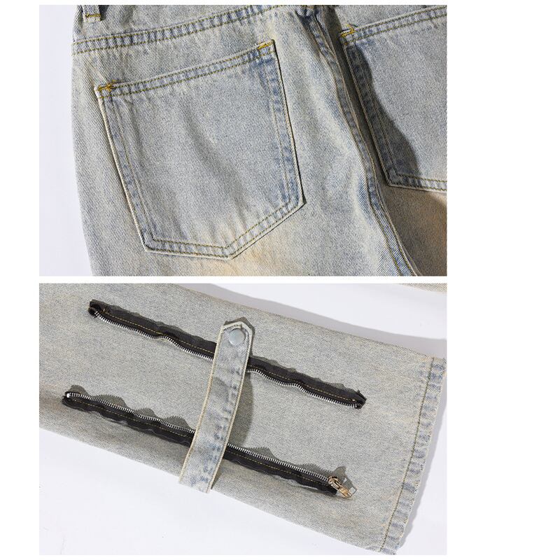 [BIGEMAN Series]★Denim pants★ 2color bottoms pants unisex men's large size designed blue black